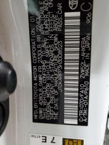 JTDKARFP3H3008523 - 2017 TOYOTA PRIUS PRIM თეთრი ფოტო 13