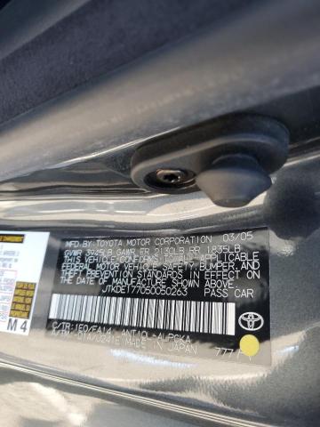 JTKDE177050050263 - 2005 TOYOTA SCION TC ნაცრისფერი ფოტო 13