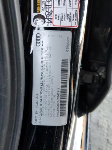 WAUHMAFC6EN145341 - 2014 AUDI A6 PRESTIGE შავი ფოტო 12