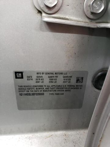 1G11H5SL0EF228000 - 2014 CHEVROLET MALIBU LTZ SILVER photo 12