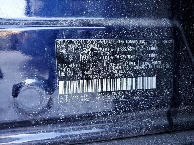 2T3P1RFV9RW472306 - 2024 TOYOTA RAV4 XLE 蓝色 照片 12