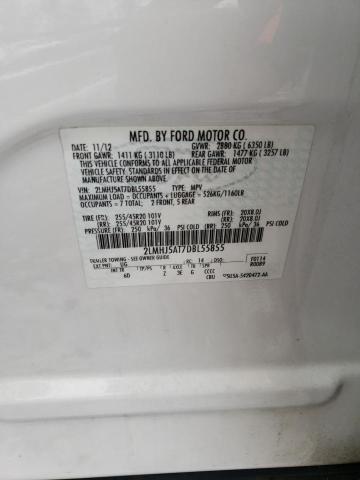 2LMHJ5AT7DBL55855 - 2013 LINCOLN MKT WHITE photo 13