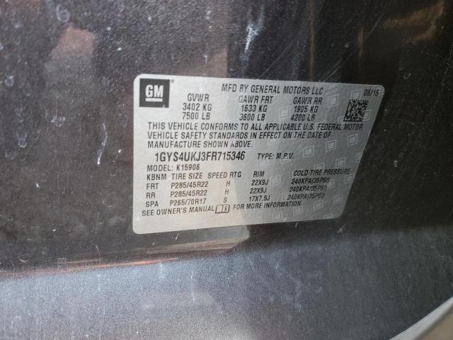 1GYS4UKJ3FR715346 - 2015 CADILLAC ESCALADE ESV PLATINUM Boz foto 14