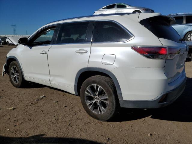 5TDKKRFH8GS147727 - 2016 TOYOTA HIGHLANDER XLE WHITE photo 2