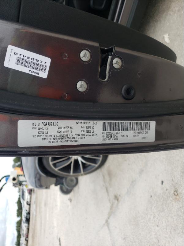 2C3CDZFJ5FH814515 - 2015 DODGE CHALLENGER R/T SCAT PACK GRAY photo 10