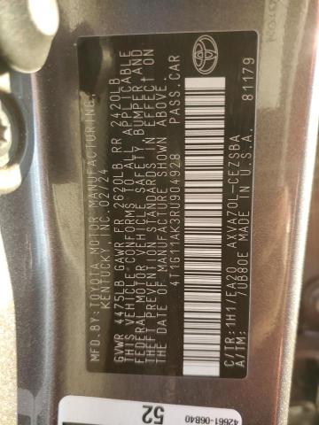 4T1G11AK3RU904928 - 2024 TOYOTA CAMRY SE NIGHT SHADE GRAY photo 12