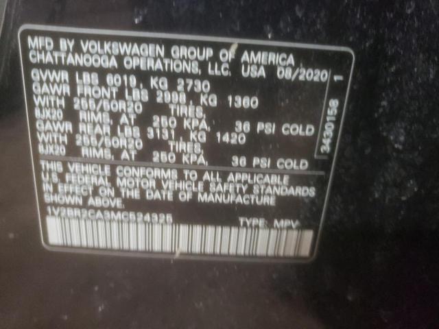 1V2BR2CA3MC524325 - 2021 VOLKSWAGEN ATLAS SEL Qara foto 13