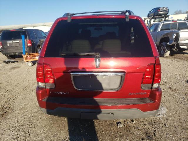 5LMEU78H63ZJ18690 - 2003 LINCOLN AVIATOR წითელი ფოტო 6