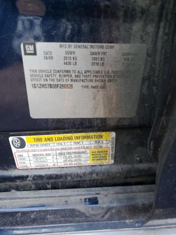 1G1ZH57B08F286826 - 2008 CHEVROLET MALIBU 1LT 蓝色 照片 12