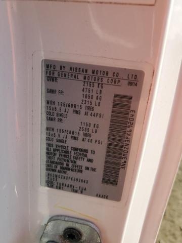 3N63M0ZN3FK692043 - 2015 CHEVROLET CITY EXPRE LT 白色 照片 13