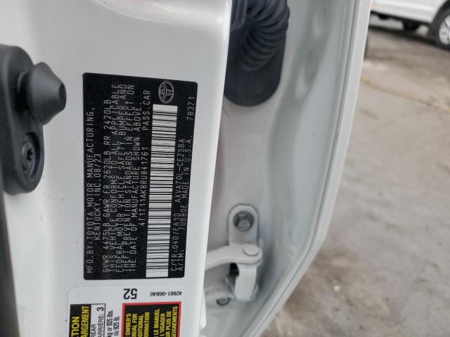 4T1T11AK8RU841761 - 2024 TOYOTA CAMRY SE NIGHT SHADE WHITE photo 13