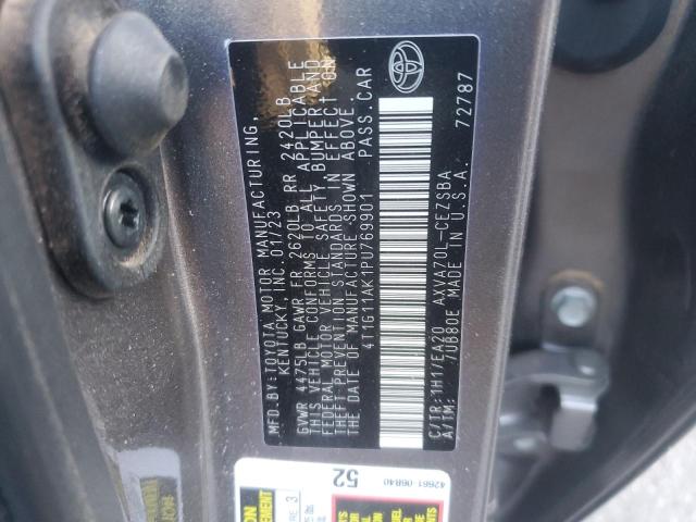 4T1G11AK1PU769901 - 2023 TOYOTA CAMRY SE NIGHT SHADE GRAY photo 12