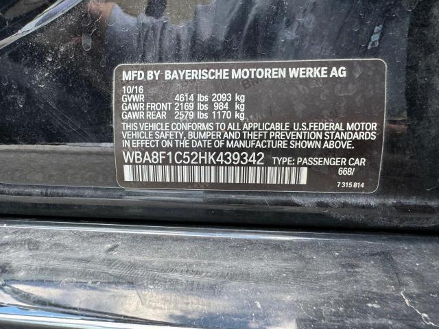 WBA8F1C52HK439342 - 2017 BMW 328 D XDRIVE BLACK photo 10