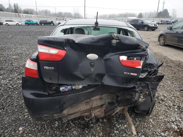 KNADN4A32D6280166 - 2013 KIA RIO EX BLACK photo 6