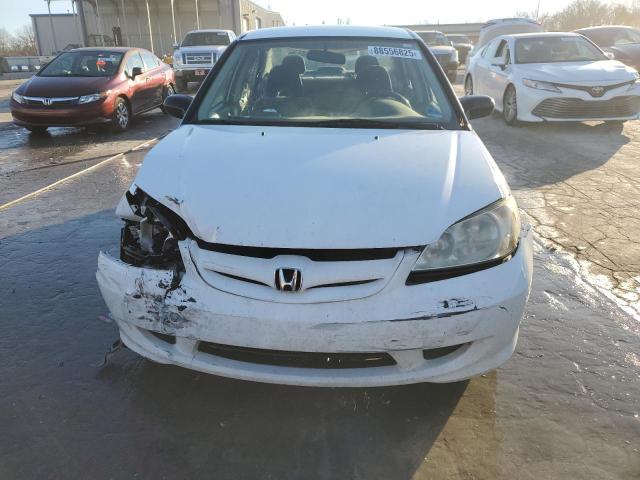 2HGES16334H542302 - 2004 HONDA CIVIC DX VP თეთრი ფოტო 5