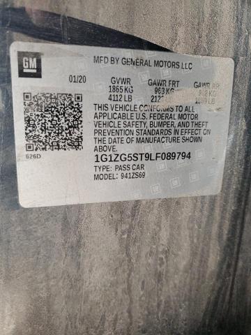 1G1ZG5ST9LF089794 - 2020 CHEVROLET MALIBU RS 灰色 照片 12