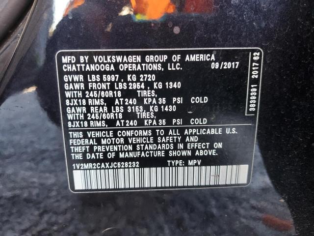 1V2MR2CAXJC528232 - 2018 VOLKSWAGEN ATLAS SEL Qara foto 13