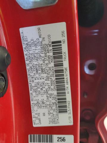 3TMJU62N88M054952 - 2008 TOYOTA TACOMA DOUBLE CAB PRERUNNER RED photo 12
