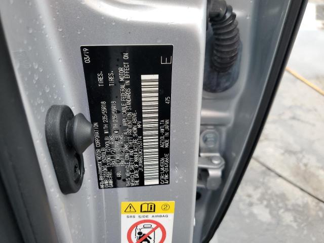 JTJYARBZ0K2153174 - 2019 LEXUS NX 300 BASE ვერცხლისფერი ფოტო 13