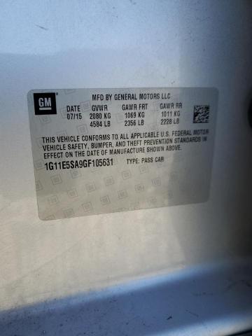 1G11E5SA9GF105631 - 2016 CHEVROLET MALIBU LIM LTZ SILVER photo 12