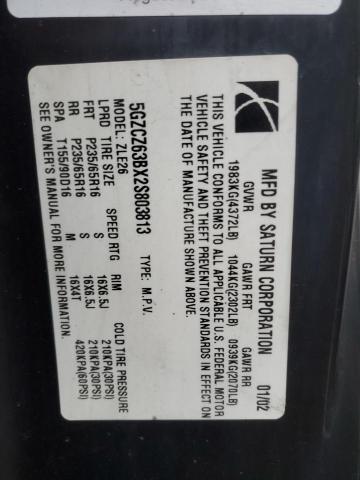 5GZCZ63BX2S803813 - 2002 SATURN VUE CHARCOAL photo 13