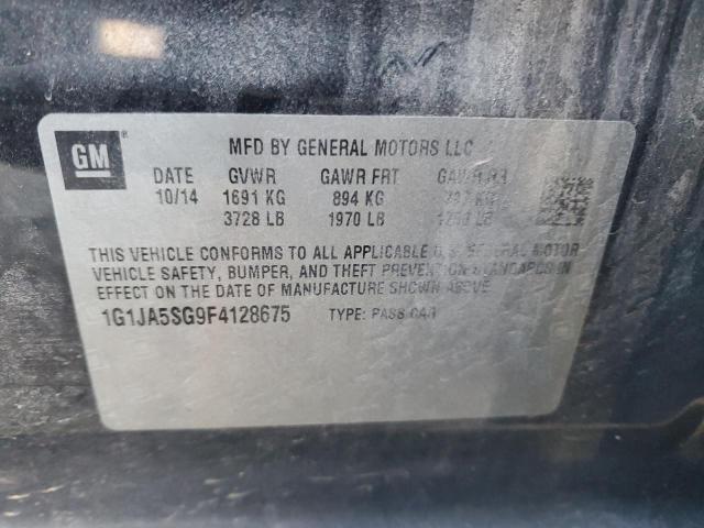 1G1JA5SG9F4128675 - 2015 CHEVROLET SONIC LS BLACK photo 12