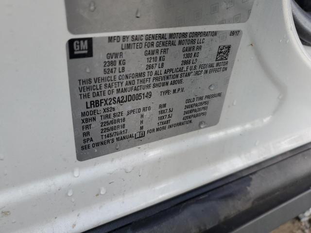 LRBFX2SA2JD005149 - 2018 BUICK ENVISION ESSENCE Սպիտակ լուսանկար 13