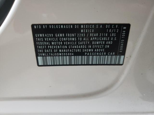 3VWLL7AJ0DM395804 - 2013 VOLKSWAGEN JETTA TDI 白色 照片 12