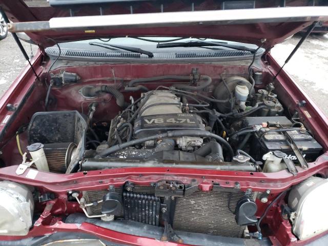 5TBBT44102S244184 - 2002 TOYOTA TUNDRA ACCESS CAB ბურგუნდია ფოტო 11