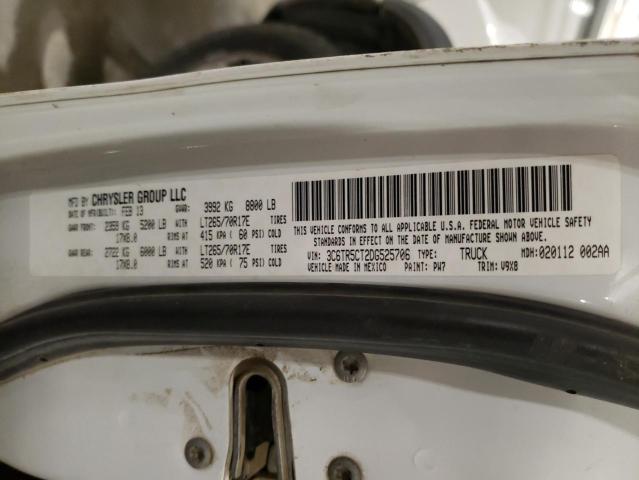 3C6TR5CT2DG525706 - 2013 RAM 2500 ST WHITE photo 12