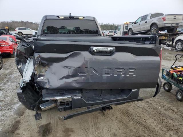 5TFMA5EC6PX013383 - 2023 TOYOTA TUNDRA CREWMAX PLATINUM ნაცრისფერი ფოტო 6