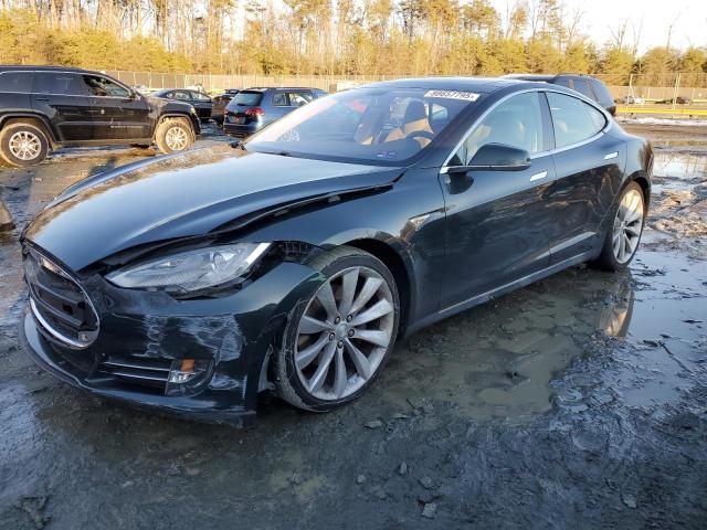 5YJSA1H11EFP43722 - 2014 TESLA MODEL S GREEN photo 1