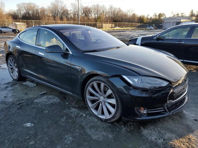 5YJSA1H11EFP43722 - 2014 TESLA MODEL S GREEN photo 4