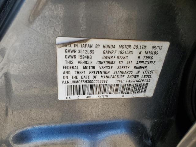 JHMGE8H30DC053698 - 2013 HONDA FIT GRAY photo 13