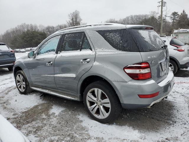 4JGBB8GB5BA671780 - 2011 MERCEDES-BENZ ML 350 4MATIC SILVER photo 2