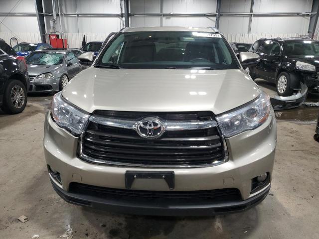 5TDJKRFH8GS230389 - 2016 TOYOTA HIGHLANDER XLE TAN photo 5