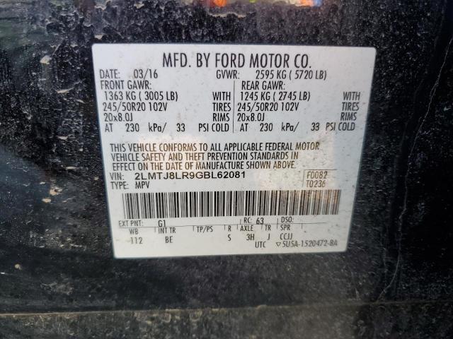 2LMTJ8LR9GBL62081 - 2016 LINCOLN MKX RESERVE BLACK photo 13