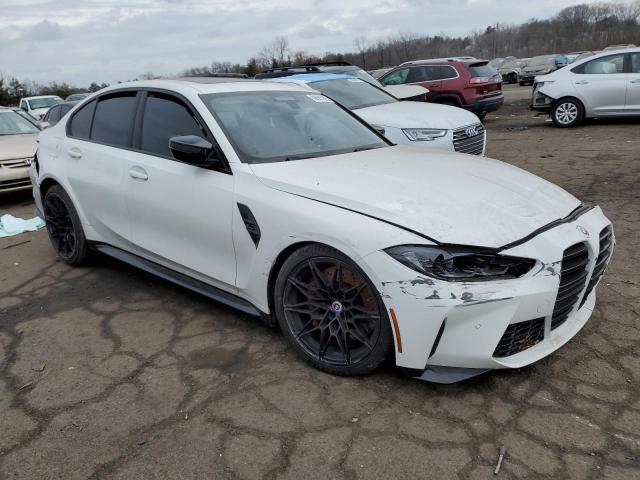 WBS43AY08NFM90896 - 2022 BMW M3 COMPETITION WHITE photo 4