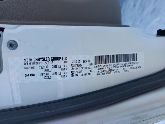 2C4RC1CG3DR569448 - 2013 CHRYSLER TOWN & COU TOURING L WHITE photo 13