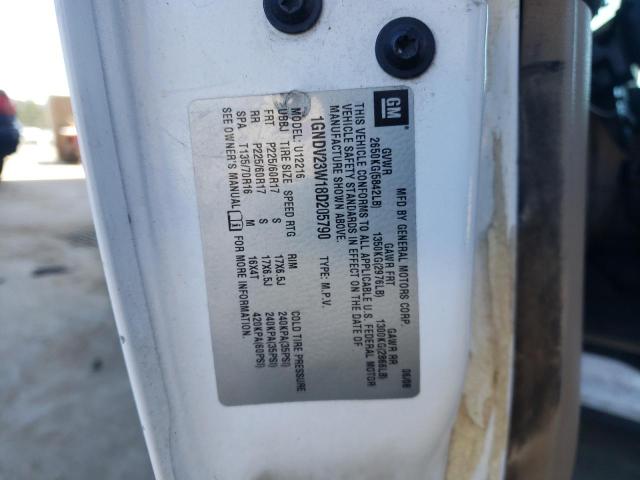 1GNDV23W18D205790 - 2007 CHEVROLET UPLANDER LS WHITE photo 12