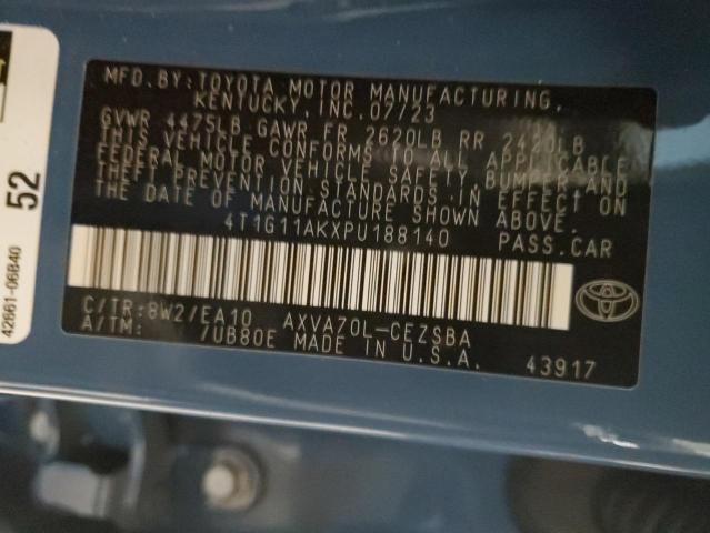 4T1G11AKXPU188140 - 2023 TOYOTA CAMRY SE NIGHT SHADE BLUE photo 12