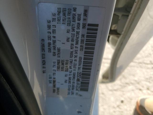 JM1DE1HY1B0129290 - 2011 MAZDA MAZDA2 თეთრი ფოტო 12