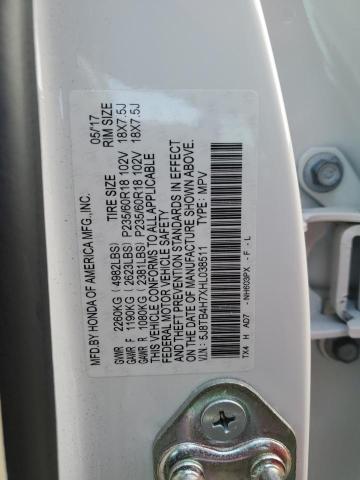 5J8TB4H7XHL038511 - 2017 ACURA RDX ADVANCE WHITE photo 14
