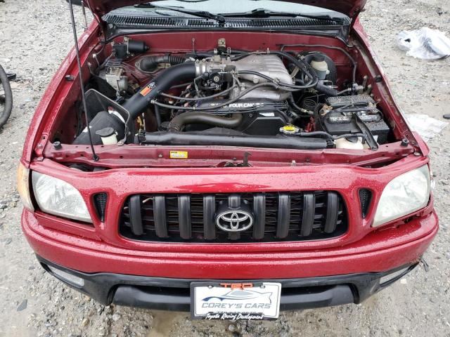 5TEGN92N04Z315755 - 2004 TOYOTA TACOMA DOUBLE CAB PRERUNNER RED photo 11