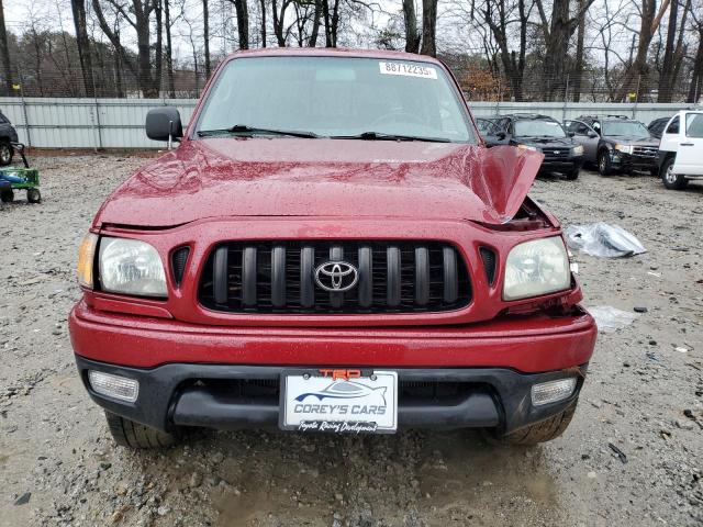 5TEGN92N04Z315755 - 2004 TOYOTA TACOMA DOUBLE CAB PRERUNNER RED photo 5