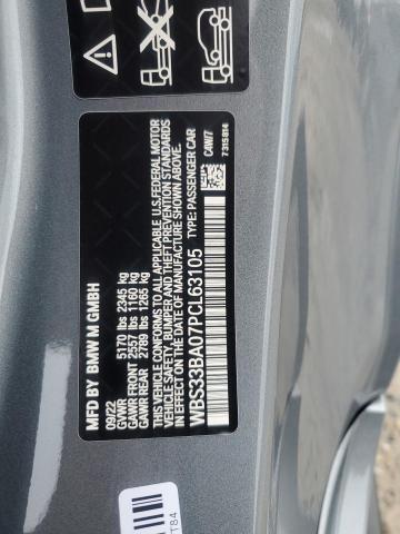 WBS33BA07PCL63105 - 2023 BMW M4 COMPETITION GRAY photo 12