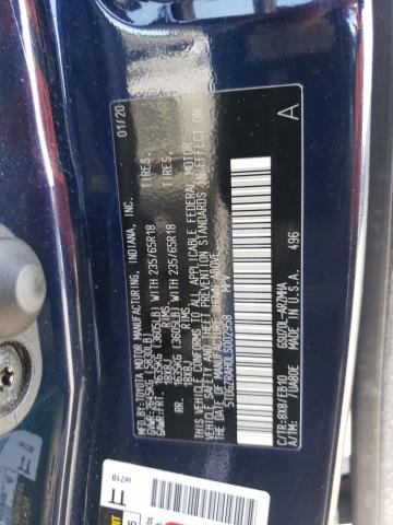 5TDGZRAH0LS002958 - 2020 TOYOTA HIGHLANDER XLE BLUE photo 14