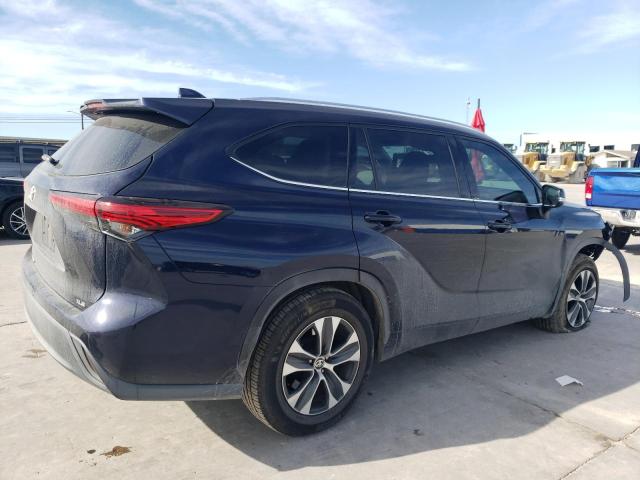 5TDGZRAH0LS002958 - 2020 TOYOTA HIGHLANDER XLE BLUE photo 3