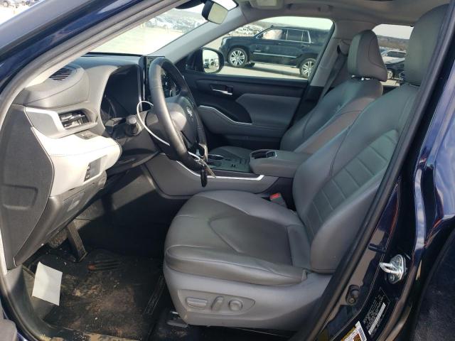 5TDGZRAH0LS002958 - 2020 TOYOTA HIGHLANDER XLE BLUE photo 7