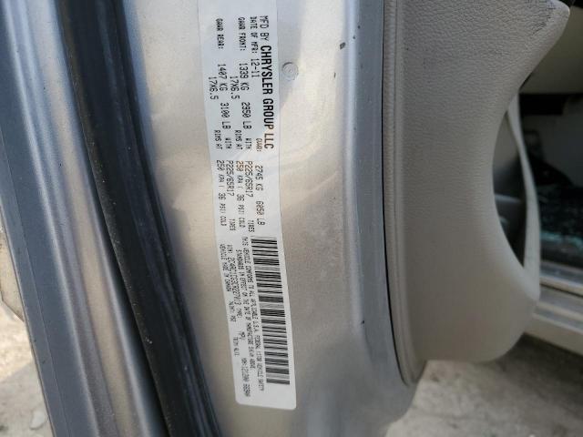 2C4RC1CG3CR227013 - 2012 CHRYSLER TOWN & COU TOURING L SILVER photo 12